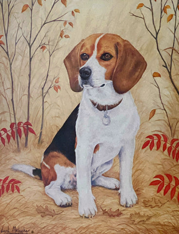 Carl Melichar Beagle S/N Art Print-Image Size 12.5 x 15.5