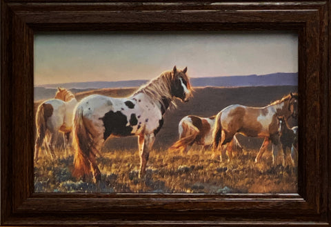 Nancy Glazier Welcome the Dawn Horse Art Print Wood-Frame 14.5 x 10.5