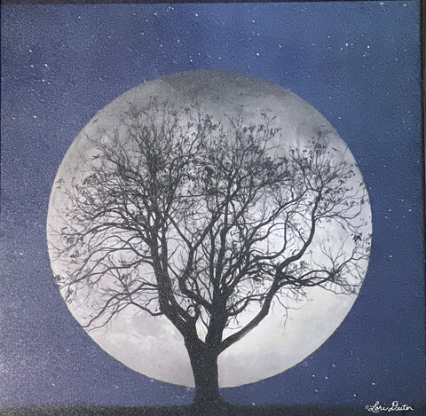 Lori Deiter Evening Art Print Full Moon (12x12)