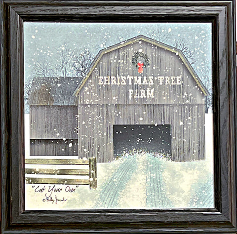 Billy Jacobs Christmas Tree Farm Art Print-Framed 14.5 x 14.5