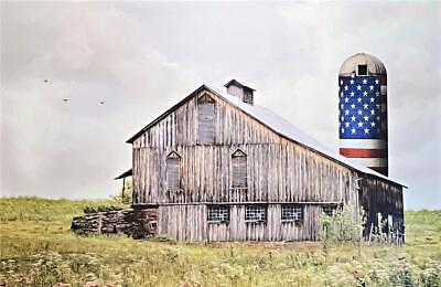 Lori Deiter Patriotic Art Print One Land, One Flag (18x12)