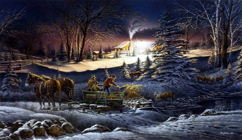 Terry Redlin A Helping Hand - 32" x 18.5" S/N Limited Edition