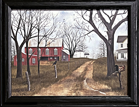 Billy Jacobs The Old Dirt Road Farm Framed Art Print-18.5 x 14.5