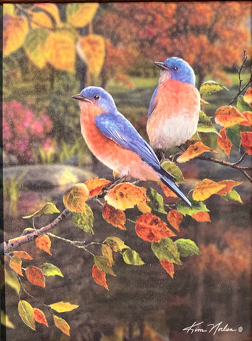 Kim Norlien Bluebirds Art Print 12 x 9
