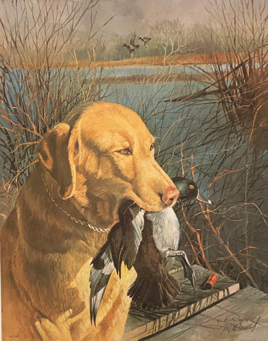 R.J. McDonald Yellow Labrador S/N Art Print-16.5 x 21