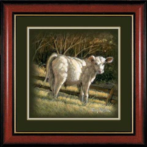 Redlin, Sunday Morning-Strike a Pose Cow Print Framed (10x10)