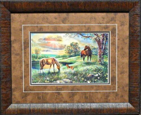 Jim Hansel Spirit Horse and Colt Print-Framed 21 x 17