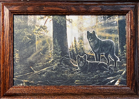 Andrew Kiss Black Watch  Wolves Art Print-Framed 14.5 x 10.5
