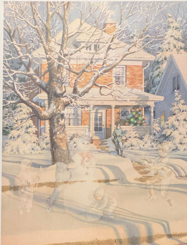 Charles Peterson Nostalgic Art Print Yesterday's Snow S/N (17.5x23.5)