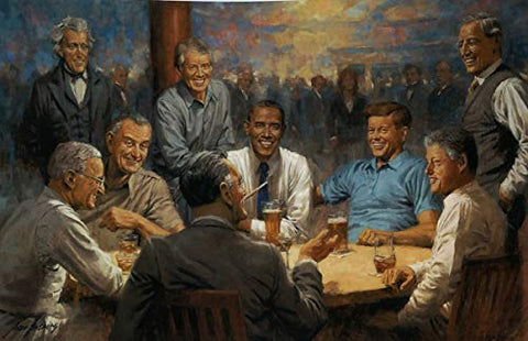 Andy Thomas The Democratic Club Signed Obama Art Print-17 x 11
