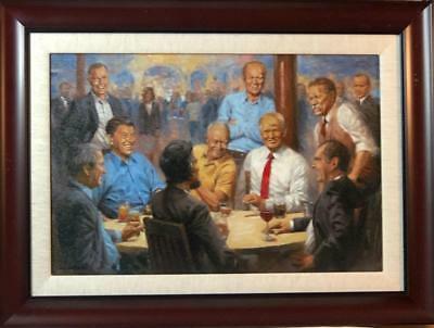 Peck & Gartner Andy Thomas The Republican Club Signed Canvas-Framed