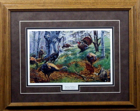 Taylor Oughton Spring Turkeys-Framed