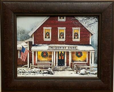 John Rossini The Country Store Christmas  Art Print 21.5 x 17.5