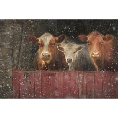 Lori Deiter Cow Trio Farm Art Print (18x12)