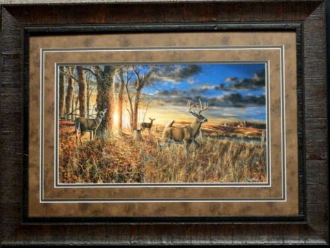Jim Hansel Out For the Evening Deer Art Print-Framed 27.5 x 20.5