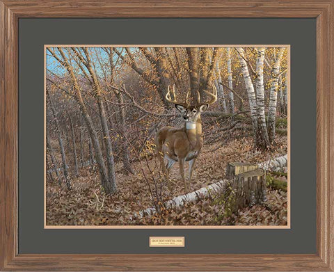Michael Sieve Great Eight Deer Buck Art Print 31 x 25
