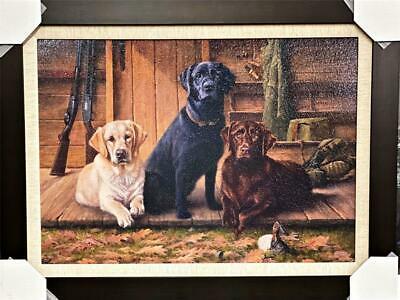 James Killen Breaktime Hunting Puppy Art Print-Framed 29.5 x 22.5