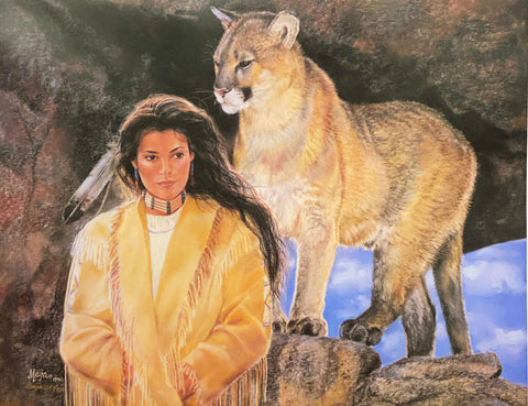 Maija Cliff Dwellers S/N Native American Maiden Art print 27.75 x 22