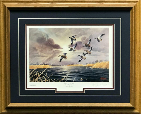 Les Kouba Droppin In Duck Hunting Art Print-Framed 21 x 17