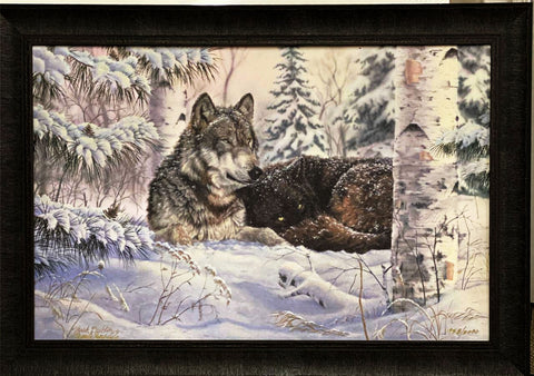 Mark Daehlin Heart and Soul Wolf Art Print-Framed 34 x 24