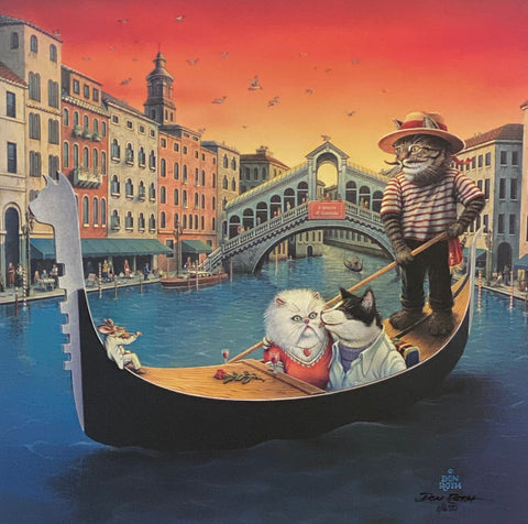 Gondola Romance by Don Roth  With Cert  #1/650  Image 11x11