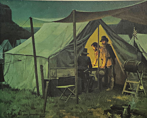 Don Spaulding Civil War Print Ulysses Grant Command Tent S/N with cert (19.5x15.5)