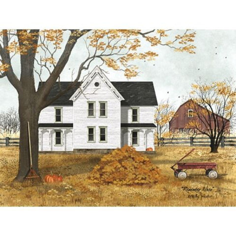 Billy Jacobs Remember When Fall Leaves PAPER  Art Print 12 x 9