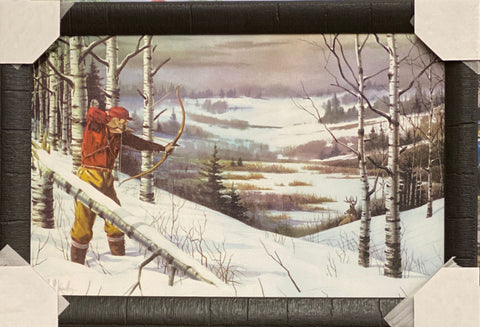 Les Kouba The Bow Hunter Deer Hunting Art Print-Framed 27 x 18