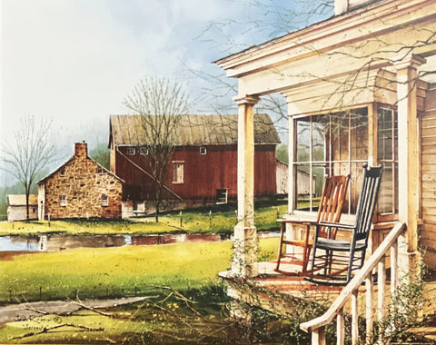 John Rossini Serenity Farm Home Barn Art Print 20 x 16