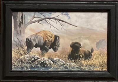 Ray Whitson Buffalo Art Print-Framed 14.5 x 10