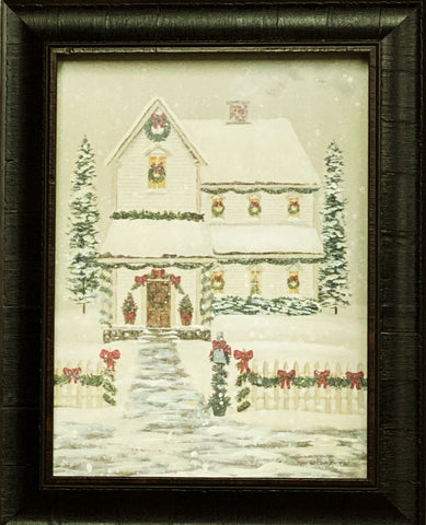 Pam Britton Holiday Home Christmas Art Print-Framed 16 x 20