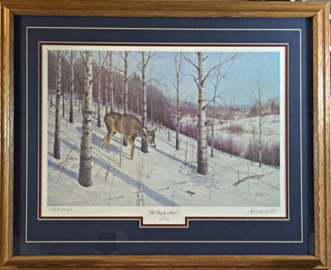 Les Kouba The Empty Stand Deer Buck A/P Art Print-Framed 33 x 27