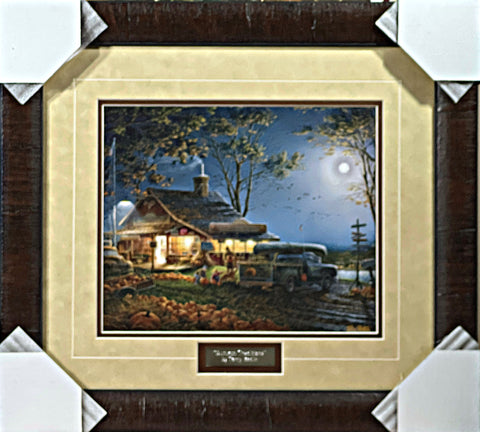 Terry Redlin Autumn Traditions Fall Pumpkin Art Print-Framed 20.25 x 18.5