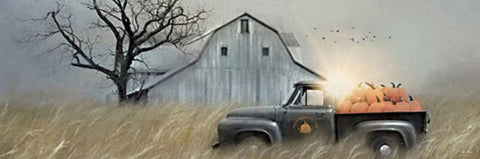 Lori Deiter Fall Pumpkin Harvest Farming Art Print 36 x 12