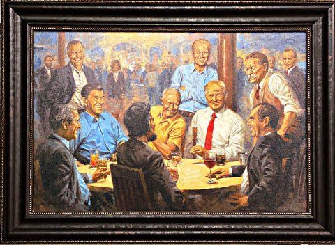Andy Thomas The Republican Club S/N Donald Trump Framed Canvas 36.5 x 26.5