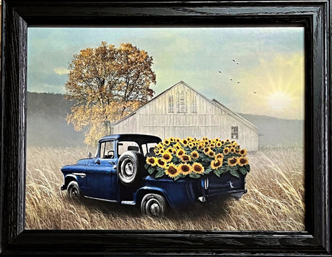 Lori Deiter Sunflower Harvest Studio Canvas-Framed 18.5 x 14.5