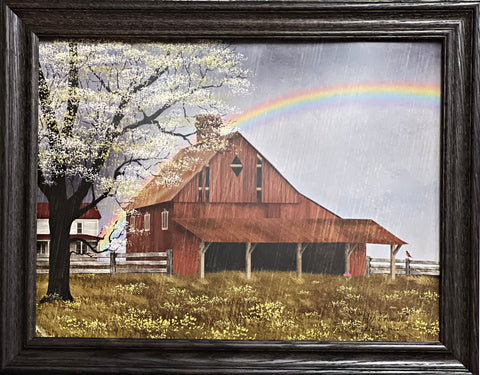 Billy Jacobs His Promise Rainbow Premium Framed Art Print (Wood) 28 x 22