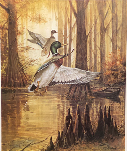 R.J. McDonald Walker's Pond Mallards S/N  art Print 19 x23