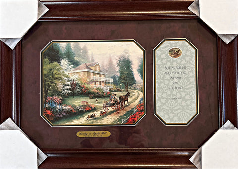 Thomas Kinkade Sunday at Apple Hill Art Print-Framed 21.5 x 15.5