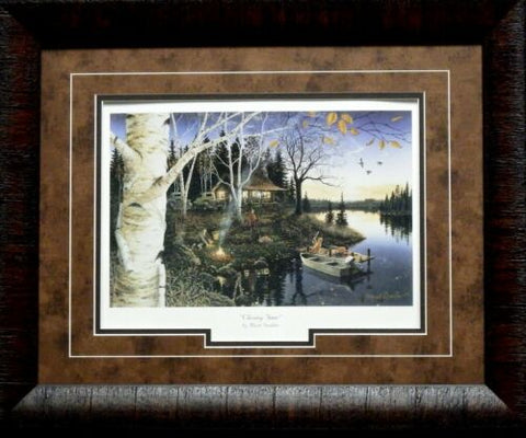 Mark Daehlin Closing Time Framed Cabin Lake Art Print  21 x 17