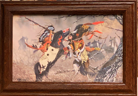 Ray Whitson Native American fighters Art Print-Framed 14.5 x 10