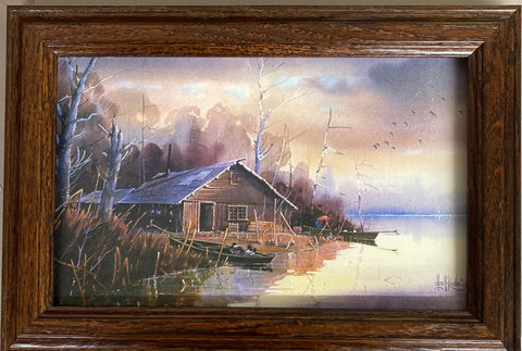 Les Kouba The Old Hunting Shack Framed Print-14.5 x 10-Free Shipping