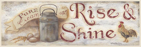 Britton, Rise, and Shine Farm Chicken PAPER Art Print 36 x 12