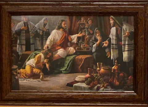 Seward Who Will Love Him More Religious Art Print Framed 14.5 x 10