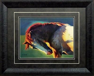 Nancy Glazier "Itchy Spot" Horse Print- Framed 21" x 17"