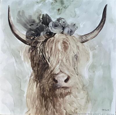 Stellar Design Studio Animal Art Print Cow and Crown I (12x12)
