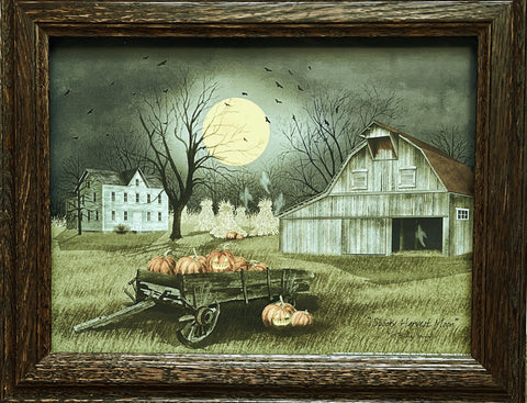 Billy Jacobs Spooky Harvest Moon Decorator Art Print-Framed 14.5 x 11.5