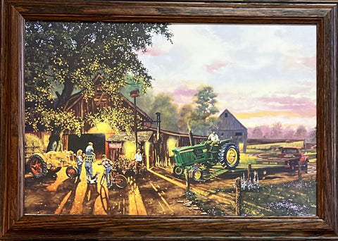 Dave Barnhouse Once in a Lifetime Farm Tractor Art Print-Framed 20.5 x 14.5