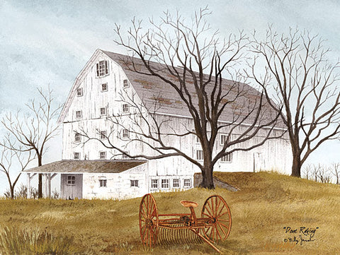 Billy Jacobs Done Raking Farm Barn Art Print 12 x 9