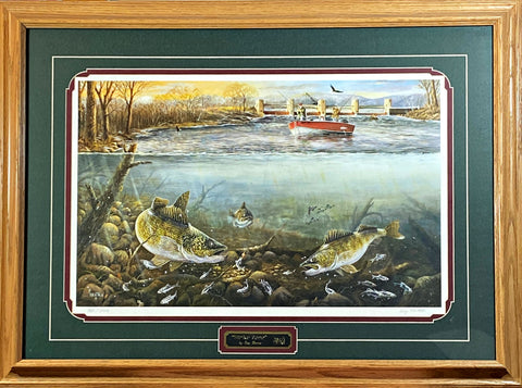 Ray Mertes Strike Zone Fishing Art Print-Framed 31 x 23